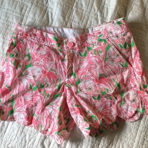 Buttercup shorts with Lilly flamingo pattern